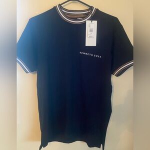 New Men’s Kenneth Cole Stripe Collar T-shirt